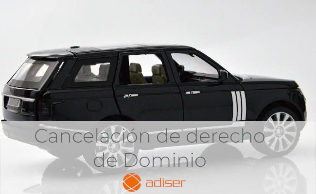 Cancelación de derecho de dominio del vehículo